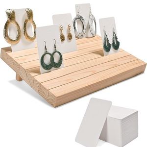 Wooden earring stand